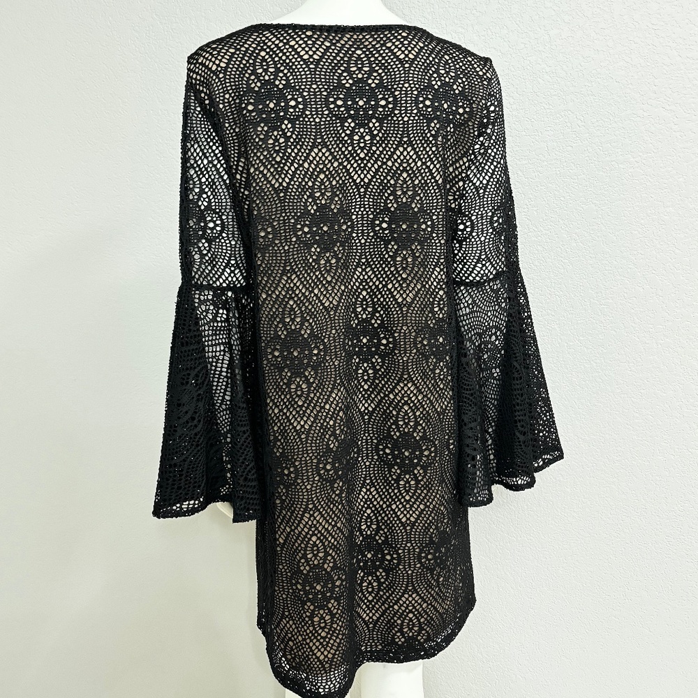 Emma & Michele Black Lined Lace Dress - Picture 7 of 10